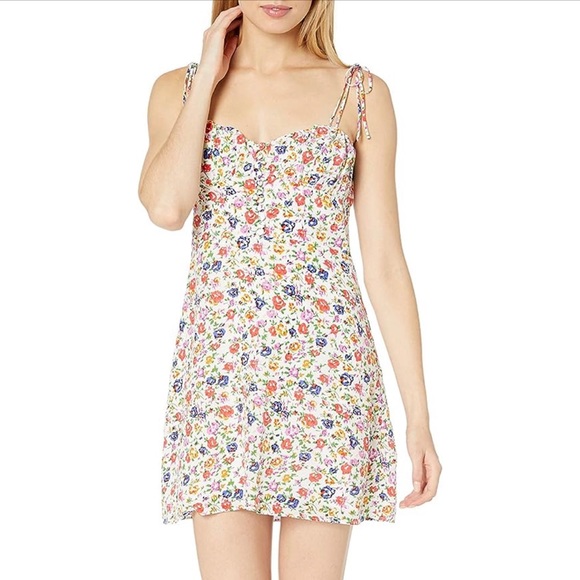 The Kooples Asymmetrical Dress in Flower Print - Picture 1 of 11